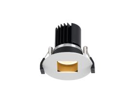 DM202264  Blate 12 Tridonic Powered 12W 2700K 1200lm 12° CRI>90 LED Engine White Fixed Recessed Round Plate with Square Pinhole Spotlight, IP20